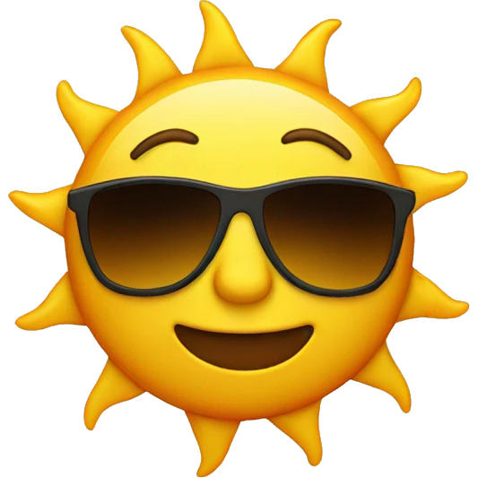 sun with sunglasses  emoji