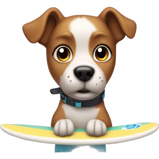 Dog on surfboards  emoji
