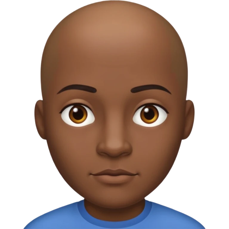 CJ From the game GTA SAN ANDRES Bald, straight jaw and slightly thick eyebrows emoji