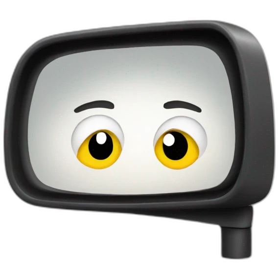Rear view mirror emoji