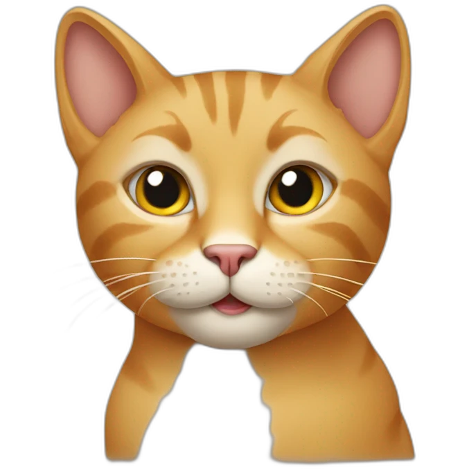 cat posing like camel emoji