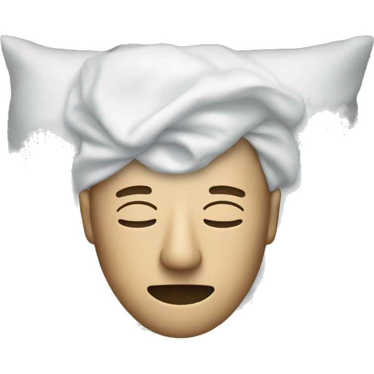 A man have mask and sleeping on bed emoji