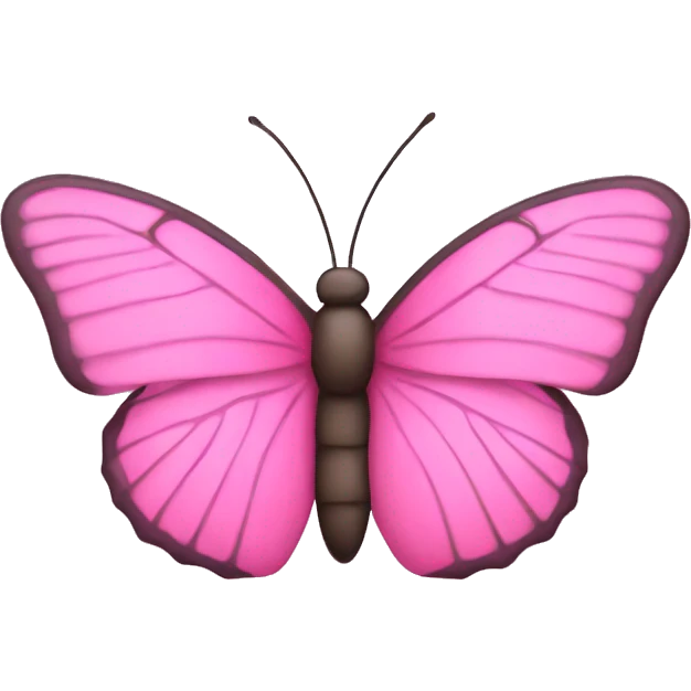 Pink Butterfly similar to iPhone emoji emoji