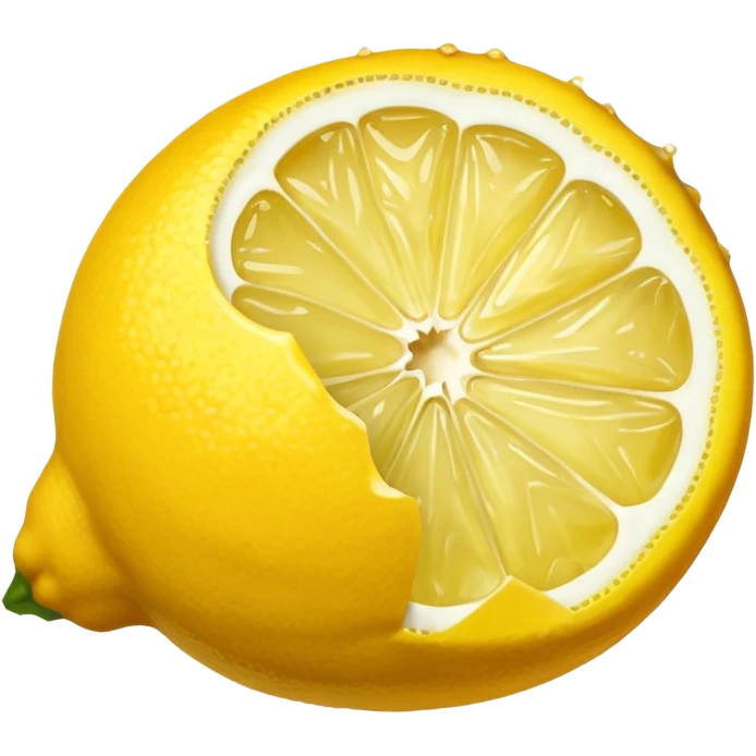 The leftovers of a lemon after squeezing it emoji