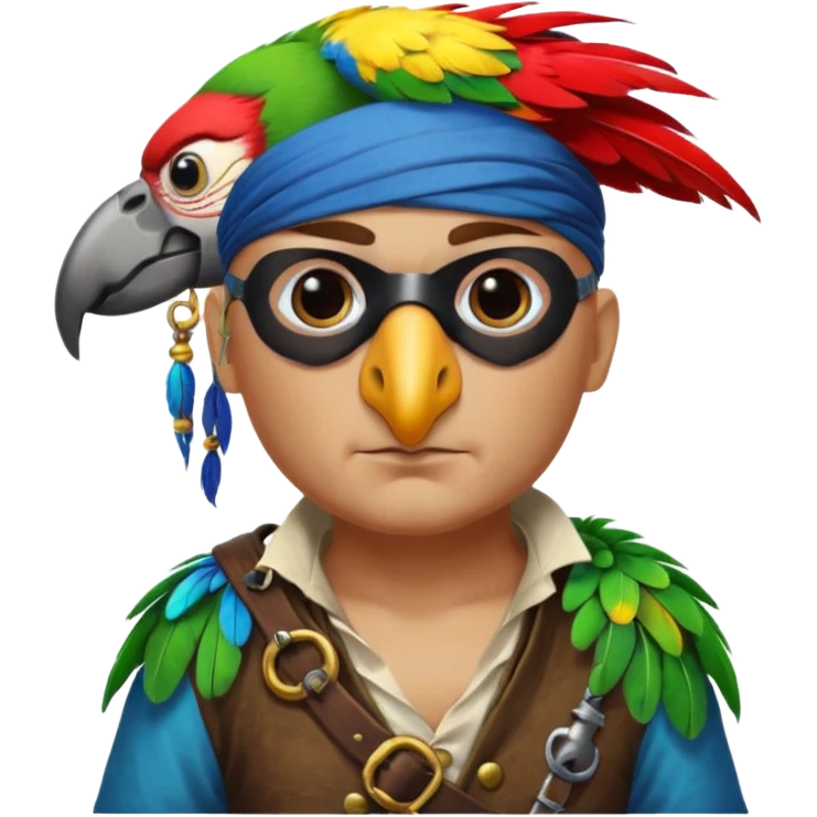 pirate and parrot emoji