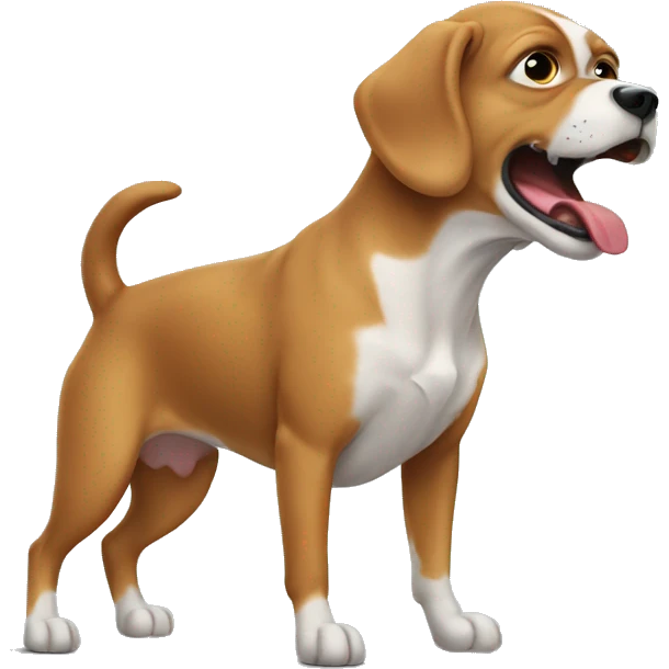 Dog farting emoji