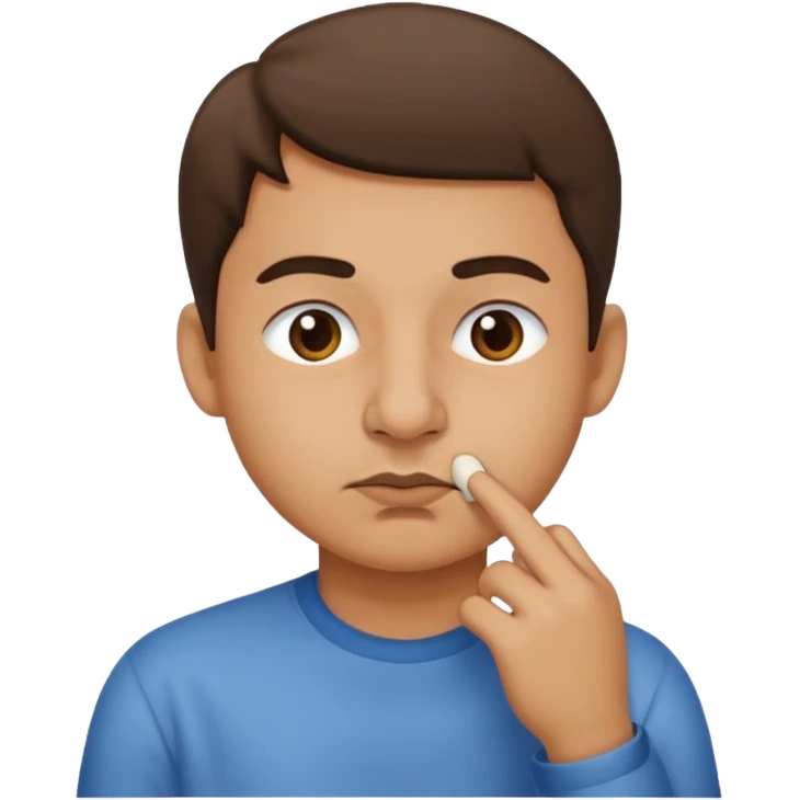 Picking nose emoji