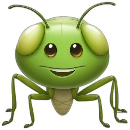 cute Anthropomorphic cricket emoji