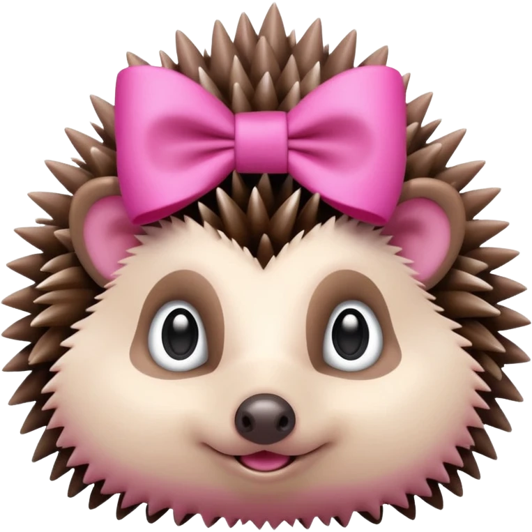 hedgehog with a pink bow emoji