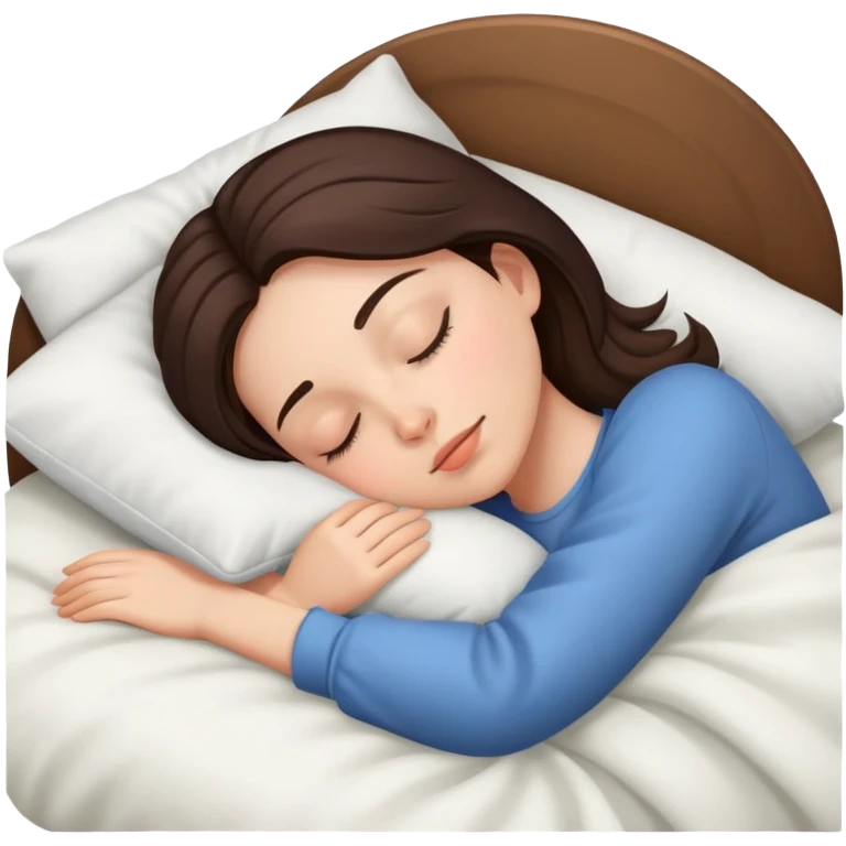 Brunette girl sleepin emoji