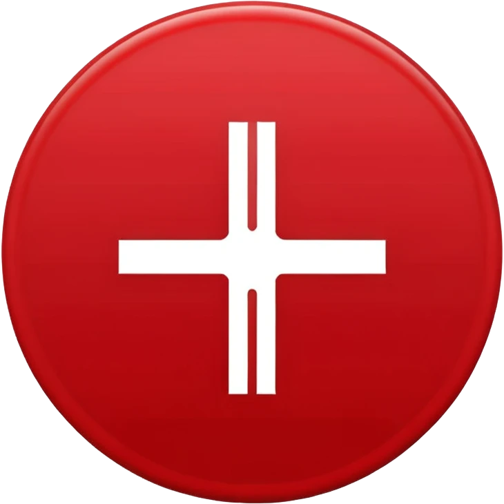 Front-facing medical cross symbol inside a simple circle, minimal line-art, clean modern style, straight angle, simple outlines, no background, transparent, represents “health / medical challenges / difficulty emoji