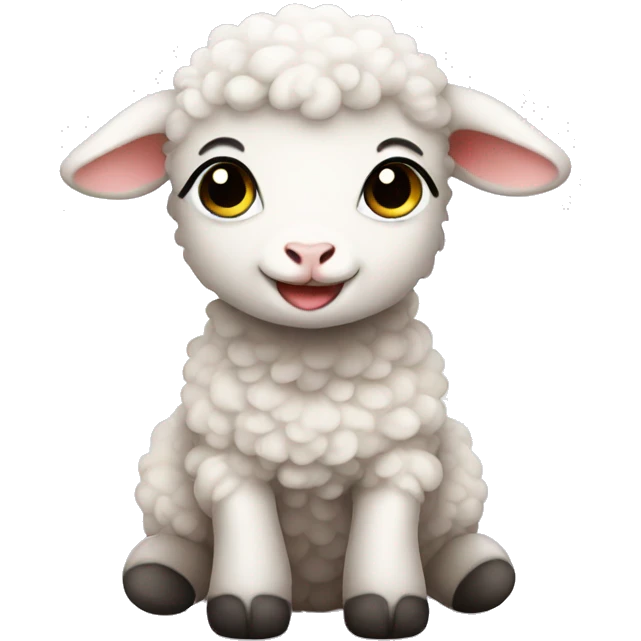 Cute baby lamb emoji