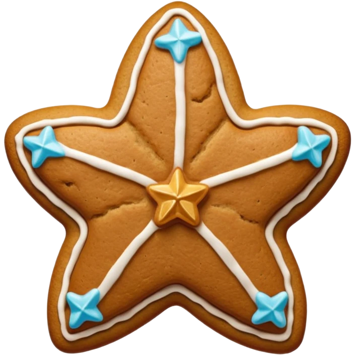 gingerbread cookie in star shape emoji