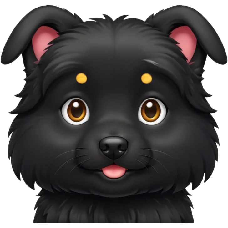 Perrita negrita cute emoji