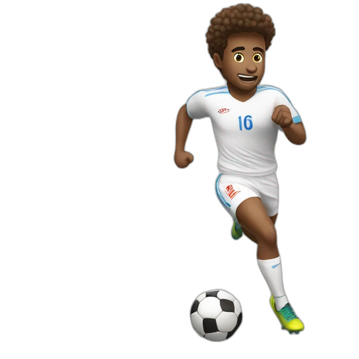 English soccer player running emoji