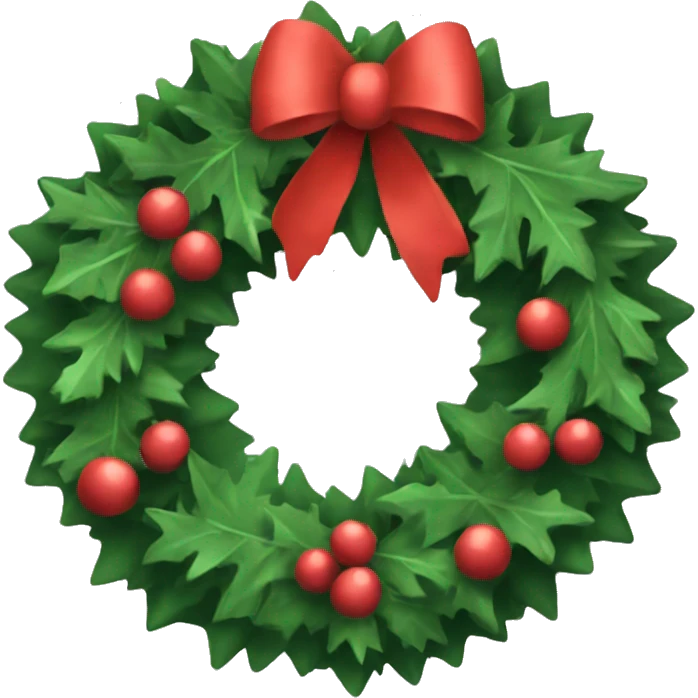 Christmas wreath emoji
