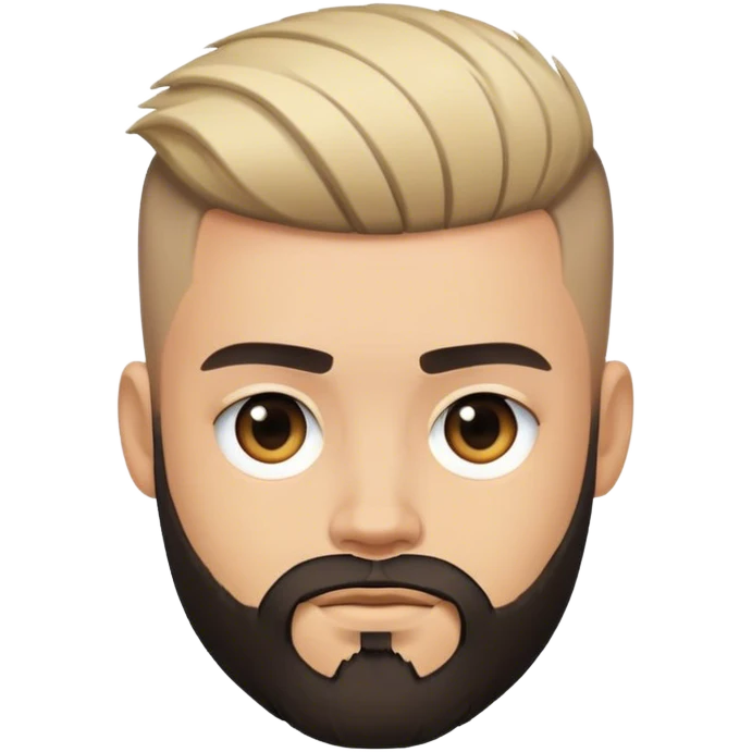 Trendy haircut boy beard edgy emoji