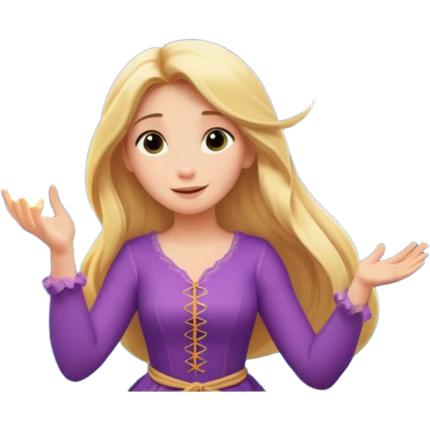 Rapunzel sending to sky lantern emoji