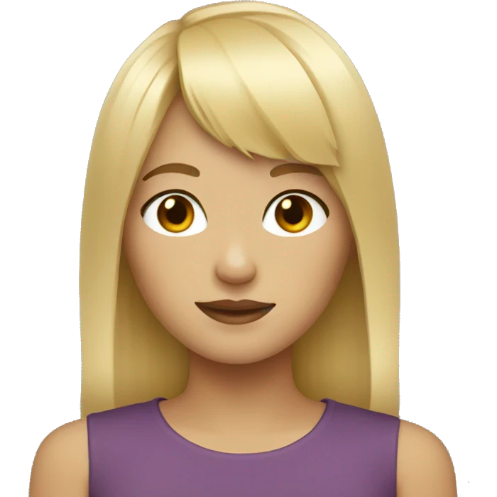 Blonde girl with bangs emoji