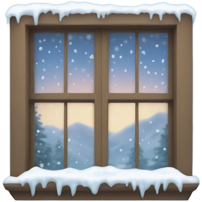 snowy window emoji