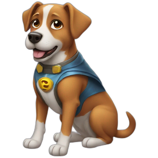 dog superhero emoji