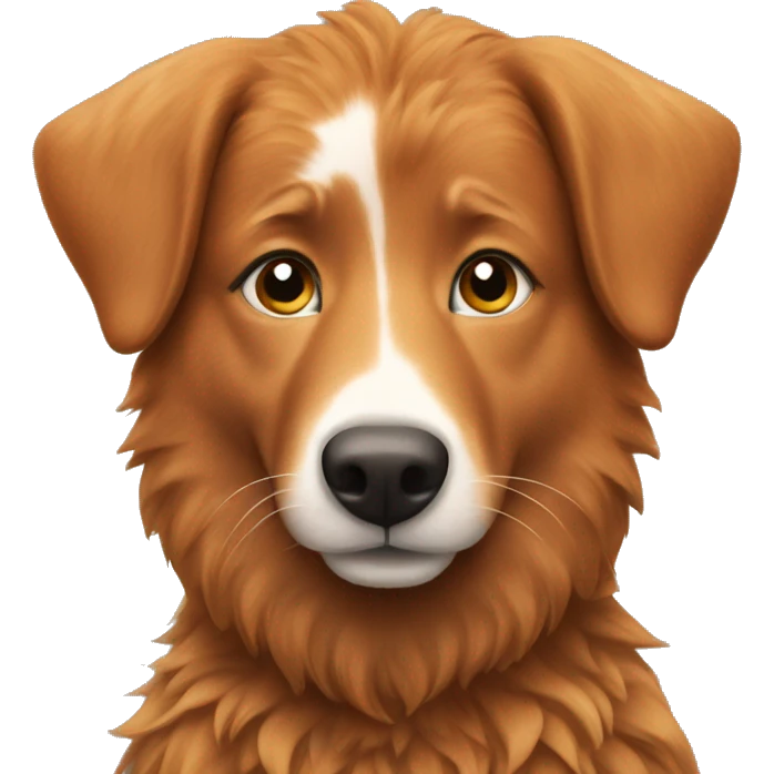 Ginger girl with a Australien Shepherd  emoji