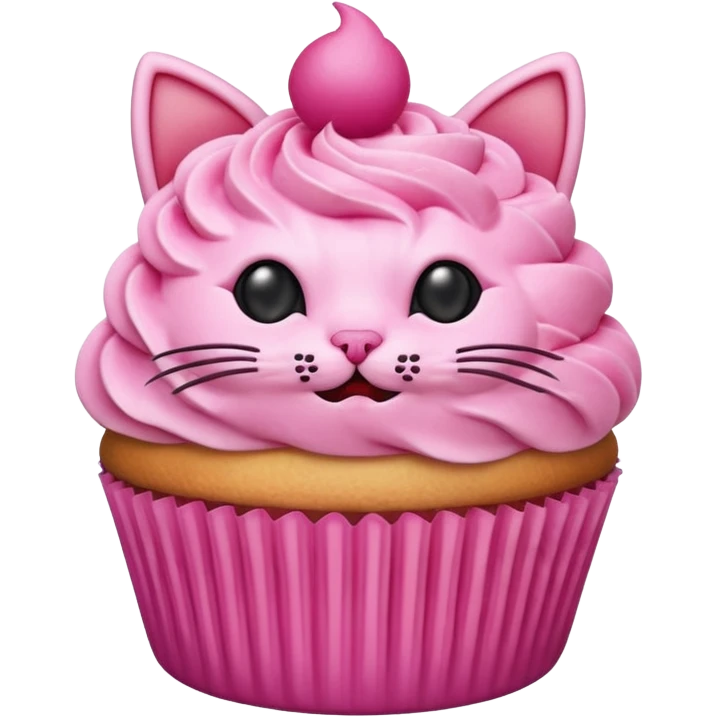 cat cupcake pink funny emoji