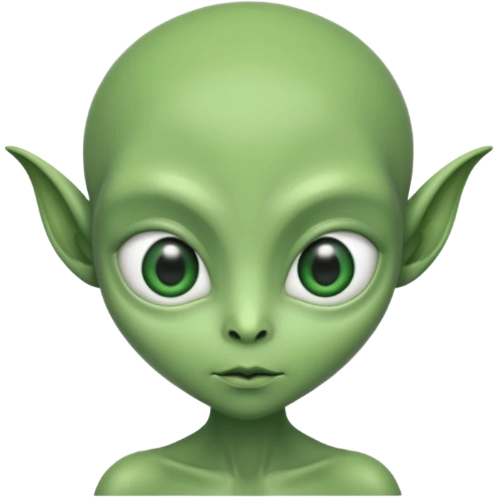 peaceful looking werd alien emoji
