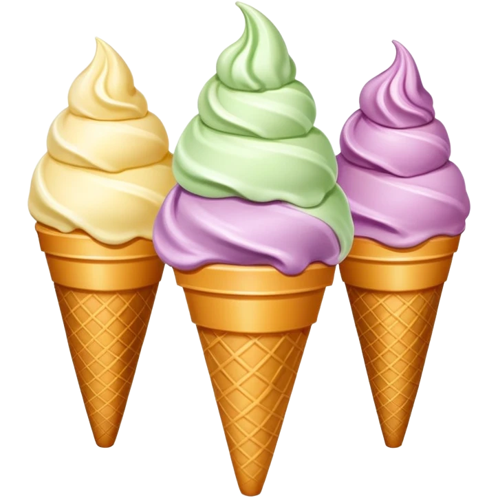 Italian gelato street food with gentle colors emoji