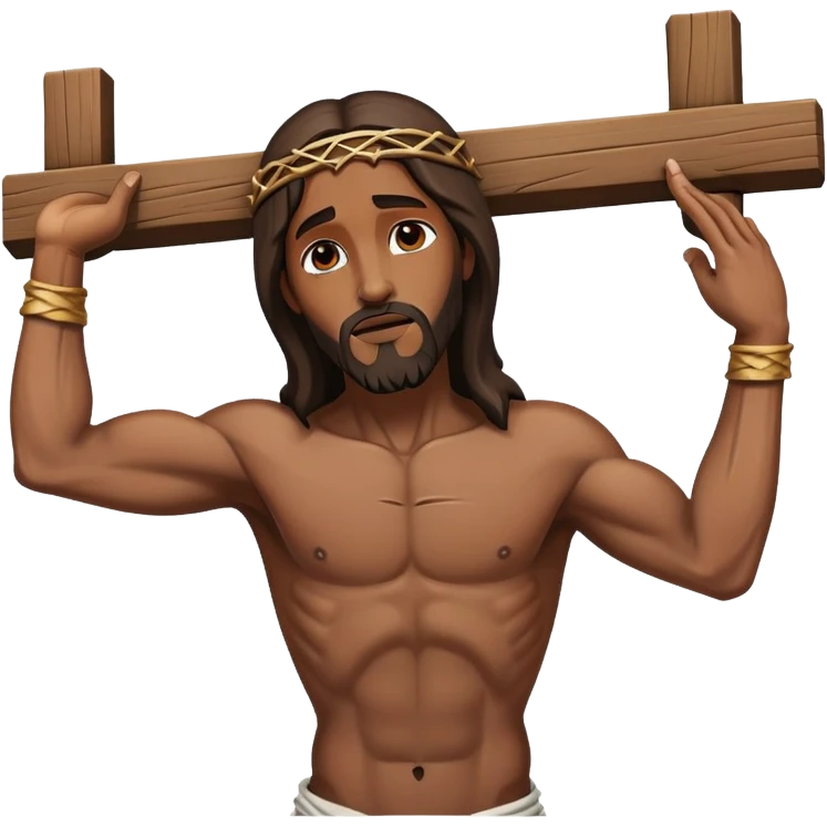 Black Jesus on crucifix  emoji
