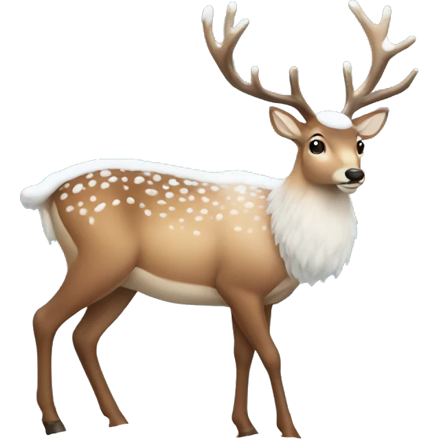 Winter deer emoji
