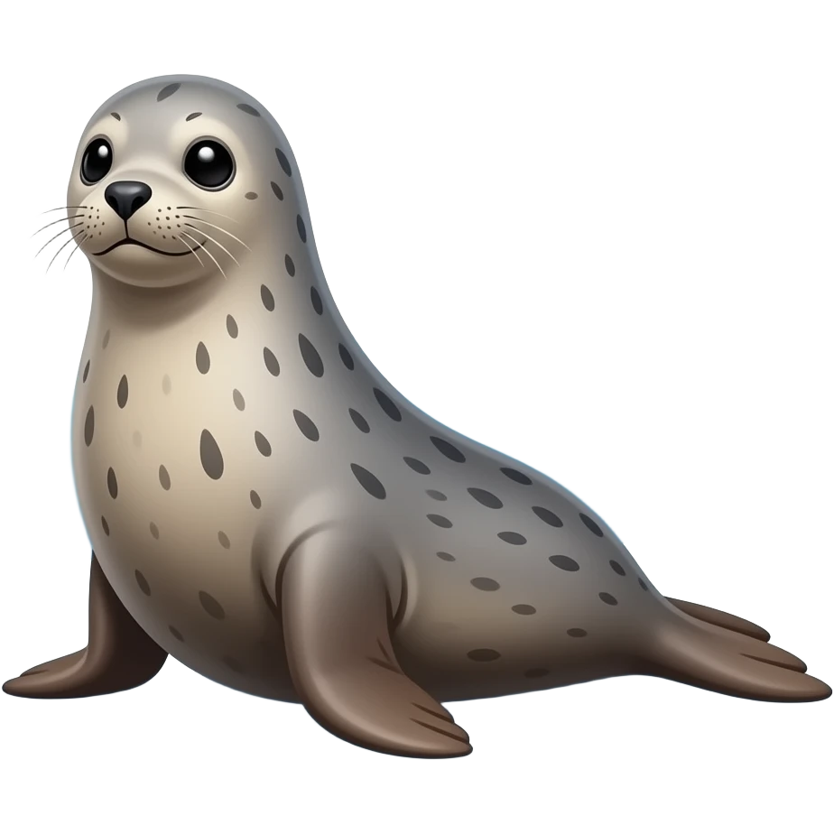 a Picture of a seal the background is the antartica emoji