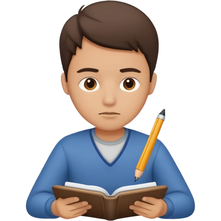 persona cuaderno apuntando emoji