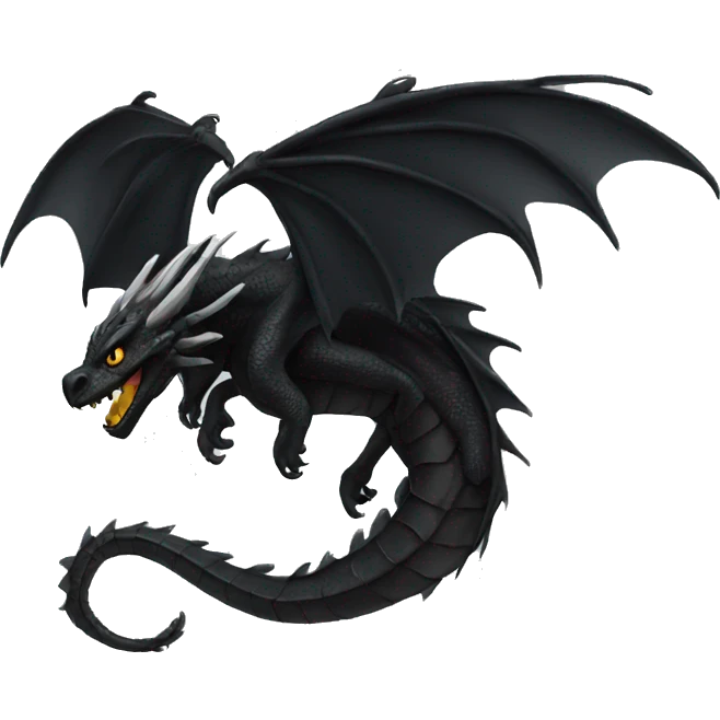 Black dragon wings emoji