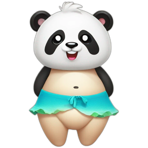 panda in a bikini emoji