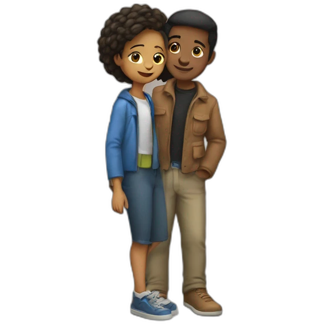 un garcon sur une fille emoji