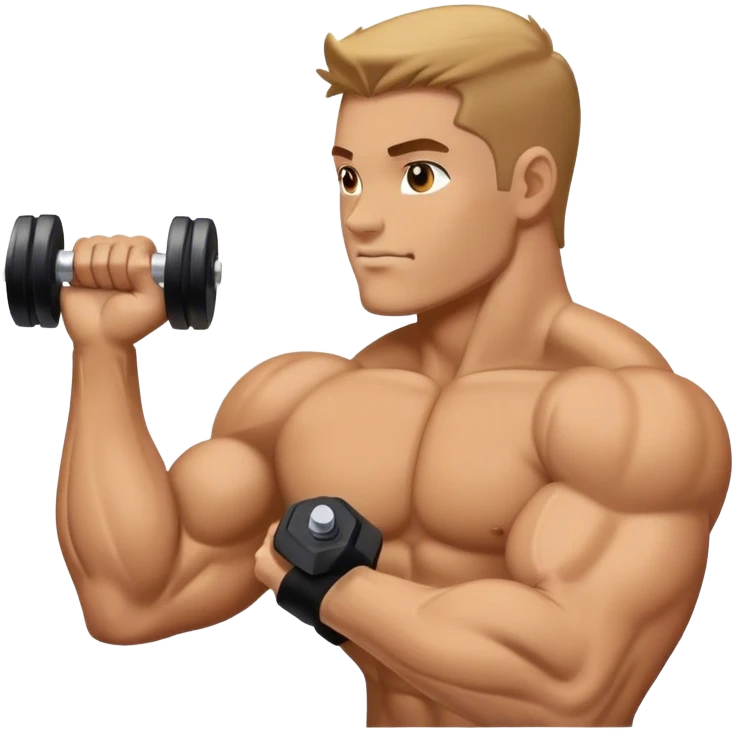 bicep side view holding a dumbbell emoji