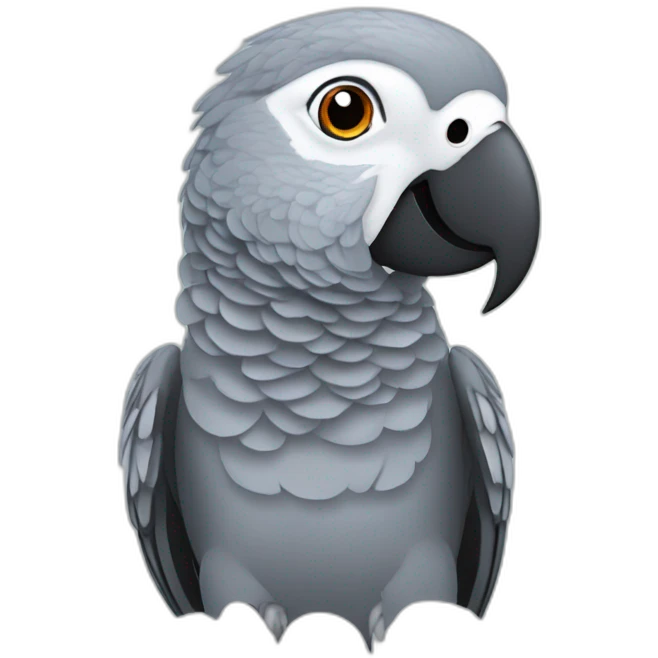 African grey parrot with long lashes emoji