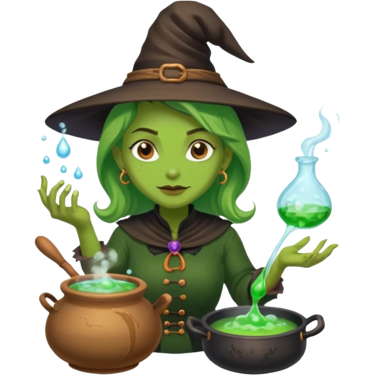 green witch cooking potion emoji