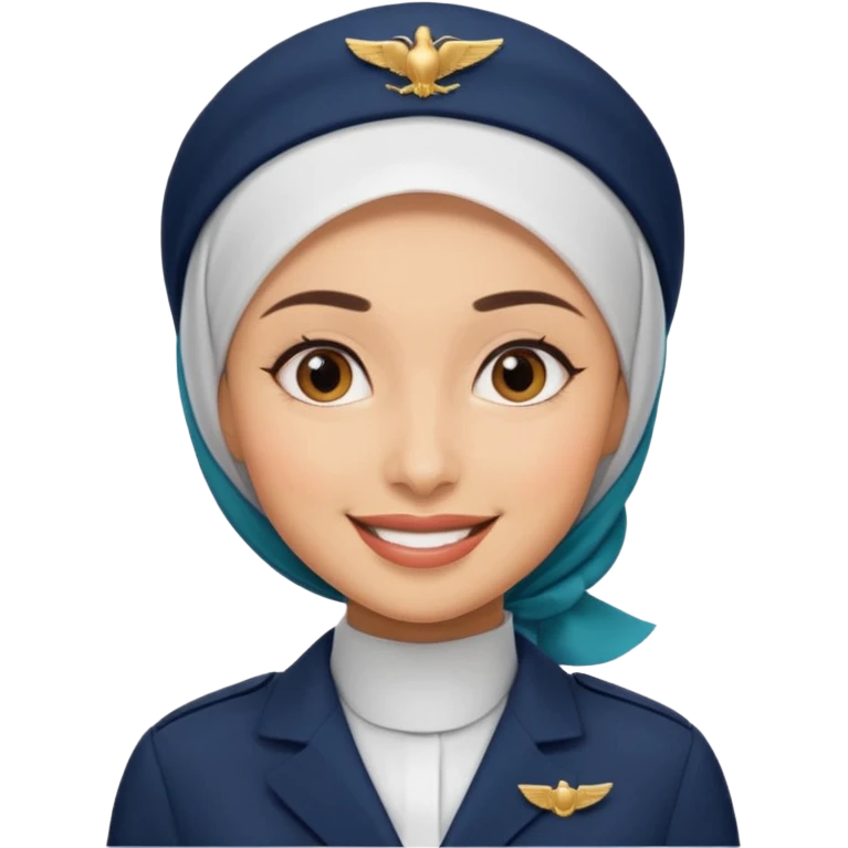 Hijabi flight attdent emoji