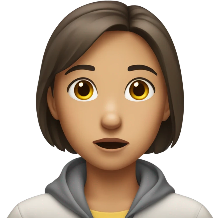 Girl pretending to choke herself  emoji
