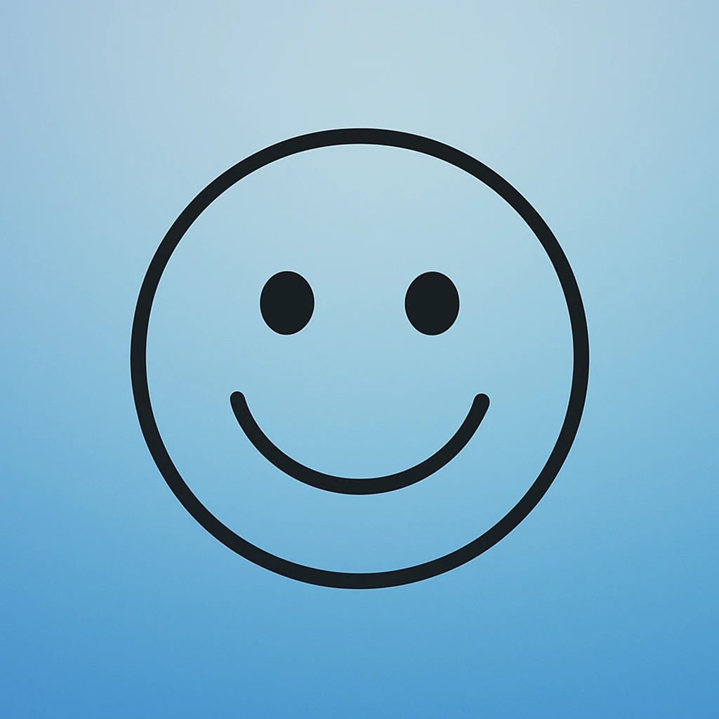 Frame 3: Gradient background with smiley face, subtle blue tint starting, no grid lines yet emoji