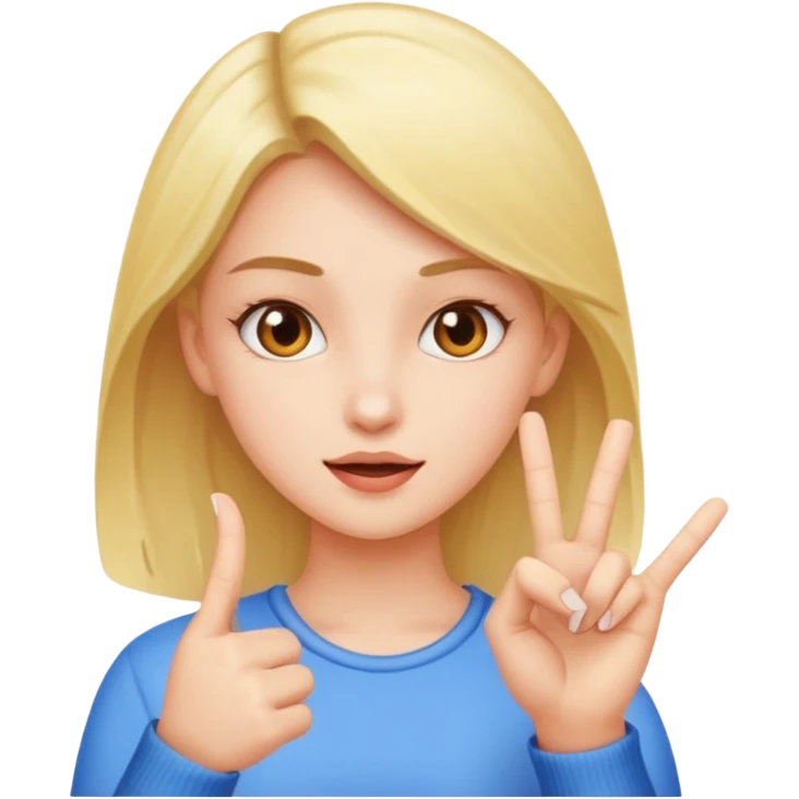 Pretty girl flipping off emoji