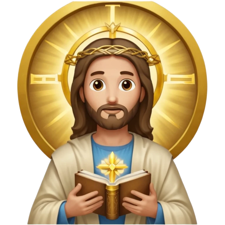 Jesus with Glowing bible circle avatar emoji