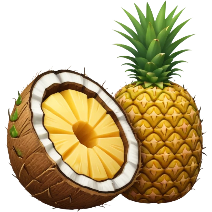 coconut and pineapple flavor emoji