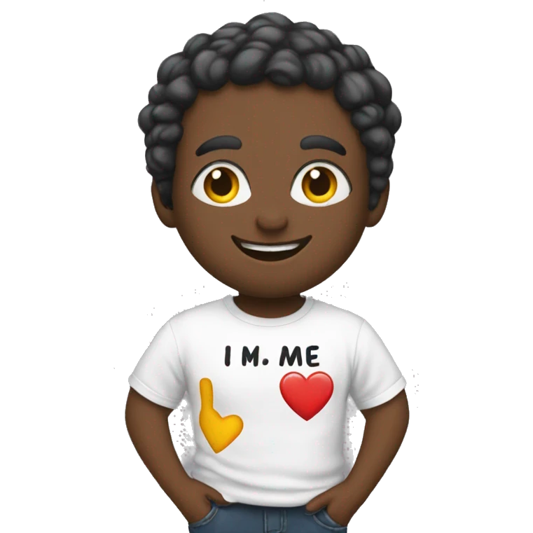 T-shirt with the inscription “I ❤️me ” emoji