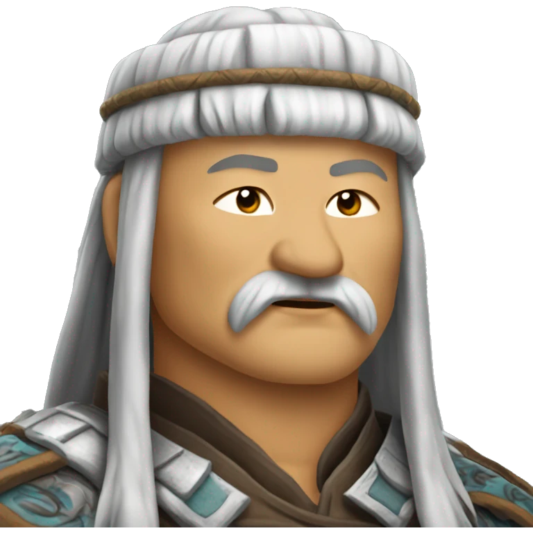 Genghis Khan sends an air kiss emoji