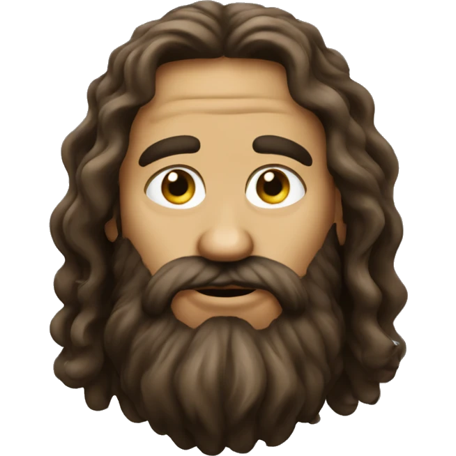 create emoji head john the baptist showing like emoji