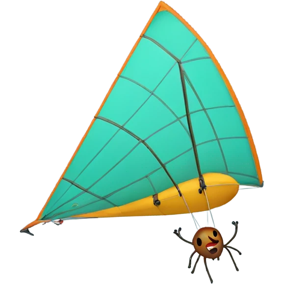 A tick insect hang gliding emoji