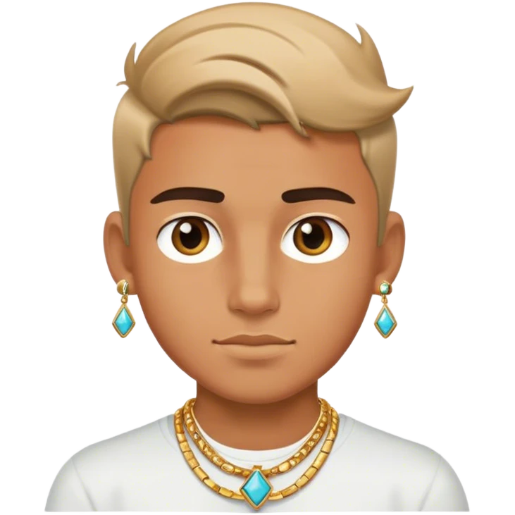 Cool boy with wearing jwellery  emoji